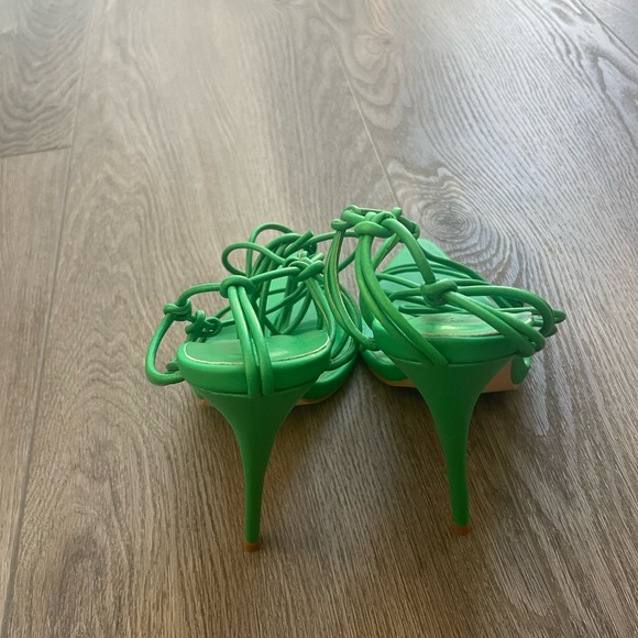 Billini Shoes Billini X Rozalia The Lace Up Green Strappy Caged